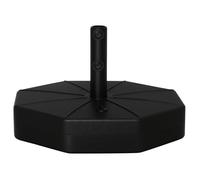 Pied de parasol - Outsunny - octogonal - remplissage eau sable - pour terrasse piscine jardin - en HDPE - Ø 60 x 36 cm - noir