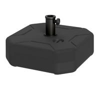 Pied de parasol - Outsunny - Remplissable jusqu'à 25 kg avec Sable 20kg avec Eau - pour mât de Ø 38-48 mm - 45 x 45 x 25 cm - noir