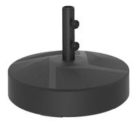 Pied de parasol - Outsunny - round - remplir avec 25 L d'eau / 30 kg de sable - pour mât de Ø 36-48 mm - 56 x 56 x 40 cm - noir