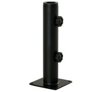 Outsunny Pied de Parasol, Tube de Parasol, Support de Parasol réglable en métal pour mât de Ø 34, 38 et 48 mm, Base de Parasol pour Balcon, terrasse, Jardin, Noir