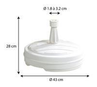 Pied de parasol, plastique, rond, 430 mm, gris foncé