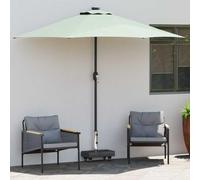 Pied de parasol rectangulaire robuste en granit et acier 45 x 25 x 45 cm pour jardin et terrasse avec roulettes Noir