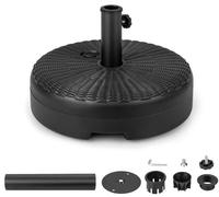 Pied de Parasol - RELAX4LIFE- Tiges de Parasol de 38/48MM - Rempli de 25Kg Sable ou 15,5L Eau - Poignées Faciles à Saisir - 45X30CM