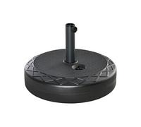 Pied de parasol rond à lester dia. 55 cm contour motif graphique métal HDPE noir