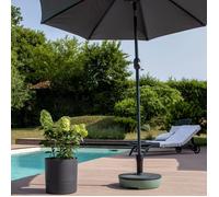 EDA Plastiques – Pied de parasol à remplir Ø 49,5 cm plastique gris/laurier 32 kg