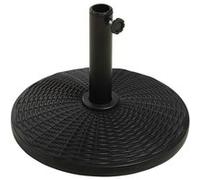 Outsunny Socle de Parasol Rond Noir Bronze en Résine Tressée Imitation Rotin | Aosom France