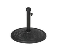 Pied de parasol rond base de lestage Ø 46 x 34 cm métal motif zig zag poids net 14 Kg noir Noir G