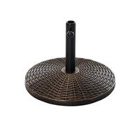 Pied de parasol rond base de lestage Ø 53 x 35,5 cm résine imitation rotin poids net 25 Kg noir bronze