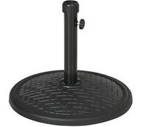 Pied de parasol rond base de lestage Ø 46 x 34 cm métal motif zig zag poids net 14 Kg noir Noir G