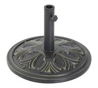 Outsunny Base de Lestage Rond Base de Parasol Pied de Parasol 13 Kg HDPE Ø48 x 34H cm Noir