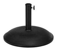 Pied De Parasol Rond Base De Lestage Parasol ? 45 X 36h Cm Poids Net 20 Kg Ciment Pvc Gris Noir Gris