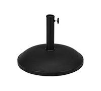 Pied de parasol - Outsunny - rond - 25 kg - en ciment - pour terrasse piscine patio jardin - Ø 49 x 37 cm - noir