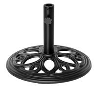 Pied de parasol rond - Outsunny -11,5 kg - pour poteaux de Ø 38 et 48 mm - pour jardin patio terrasse, Ø 45 x 33,5 cm - noir