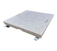 Pied de Parasol Socle Granit 150 kg avec Roulettes Gris Clair Carré Siena Garden