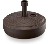 Prosperplast Base de parasol carré tressé polyéthylène 39 x 39 x 13 cm chocolat