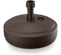 Pied De Parasol, Support Parasol, Maintien, Polyrotin 39x39x13cm Forme/Couleur Anguleux Brun - Markenartikel Multicolore