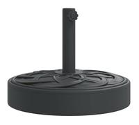 vidaXL Pied de parasol Rond 25 kg – Compatible mât Ø 38/48 mm – Coque en béton