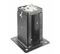 Pied de poteau carré + chapeau - noir - pour claustras - 71 x 71 mm SIMPSON Strong-Tie