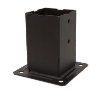 Pied de poteau carré de jardin - 90x90 mm - Finition noire - SIMPSON - PPJBT90PB