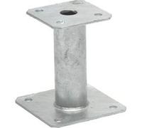 Pied de poteau fixe base 130x130mm hauteur 100x4mm - SIMPSON - Acier