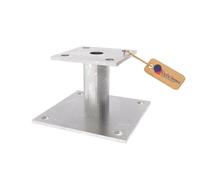 Pied de Poteau Fixe GeZu Impex 100 x 100 mm Galvanisé à Chaud Support de Poteau Surélevés