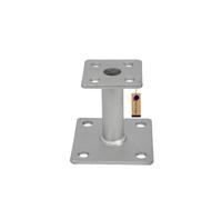 Pied de Poteau Fixe GeZu Impex 70 x 70 mm Galvanisé à Chaud Support de Poteau Surélevés