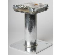 Simpson Strong-Tie Kit pied de poteau fixe PPA150 - contient 1 PPA150, 4 WA M10-78/5, 4 LAG10080