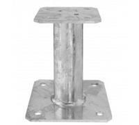 Simpson Strong-Tie - Pied de poteau fixe, corps rond - A/B/C/D/F/ep - 100/150/100/130/130/4 - ref. PPA150 G