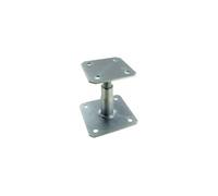 Pied de poteau réglable hauteur 100 à 150 mm platines 100 x 100 mm et 130 x 130 mm