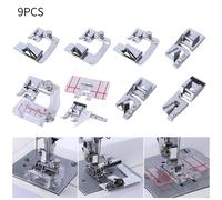 Pied De Pression À Ourlet Roulé Pour Machine À Coudre Singer Brother, Adaptateur À Tige Basse, Outils De Couture, Accessoires De Couture, 9 Pièces