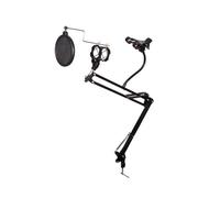 PIED DE RTABLE MICRO AVEC FILTRE ANTI POP ET SUPPORT SMARTPHONE MONTE SUR PENTOGRAPHE