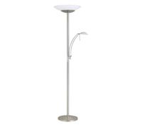 Pied de salon - Accessoire d'éclairage de 30 + 5 W, 4000 K, avec variateur d'intensité, dimensions de 180 x 43 x 60 cm, matériau nickel, 3000/500 lm. *