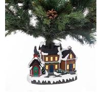 Pied de sapin en forme de village de Noël avec LED - Feeric lights & christmas