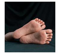 Pied de simulation Modèle Plantar rides de la jambe Véritable Costume Nail Art Silicone(Heatable Toes Bone,Right foot)