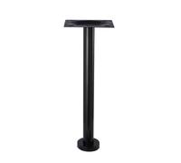 Pied de table ， 1 paquet pied bar petit-déjeuner en acier inoxydable 6 cm diamètre, support rond for bureau métal, basse et à manger, hauteur personnalisée (90 cm/35,43 pouces) noir, vis incluses
