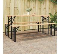 Pied de Table à Bière 2 pcs Noir 39 x 3 x 75 cm vidaXL