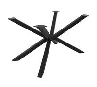 ML-Design Pied de Table à Manger Spider en Métal Noir, Réglable, pour Intérieur et Extérieur, Piètement Support Plan de Travail Bureau Meubles, Résistante aux Intempéries, en Acier, 120 x 78 x 72 cm