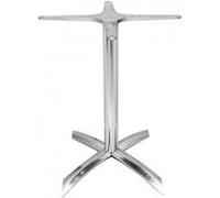 Pied de Table à Plateau Carré de 600 mm Basculant Aluminium - - - Aluminium 618x618x680mm