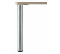 Pied de table acier 620-aspect inox-H1100mm CAMAR