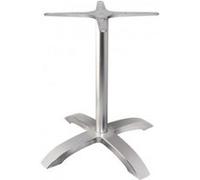 Pied de Table Base 4 Branches Aluminium Brossé - Bolero - - Aluminium 660x660x680mm Gris G