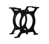 vidaXL Pied de table basse 2 pcs Cadre en O Fonte Noir