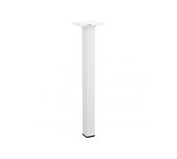 Pied de table basse carré fixe acier époxy blanc, 30 cm