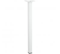 Pied de table basse carré fixe acier époxy blanc, 40 cm