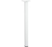 Pied de table basse carré fixe acier époxy blanc, 40 cm Blanc G