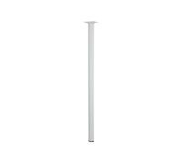 Pied de table basse carré fixe acier époxy blanc, 70 cm