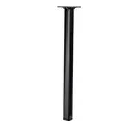 Pied de table basse carré fixe acier époxy noir, 40 cm