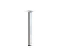Pied de table - HETTICH - Modèle carré - Acier mat gris - Hauteur 30 cm - Charge 50 kg