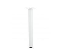 Pied de table basse cylindrique fixe acier époxy blanc, 30 cm Blanc