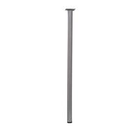 Pied de table basse cylindrique fixe acier mat gris, 70 cm