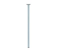 Pied de table carré fixe acier époxy blanc, 80 cm Blanc G